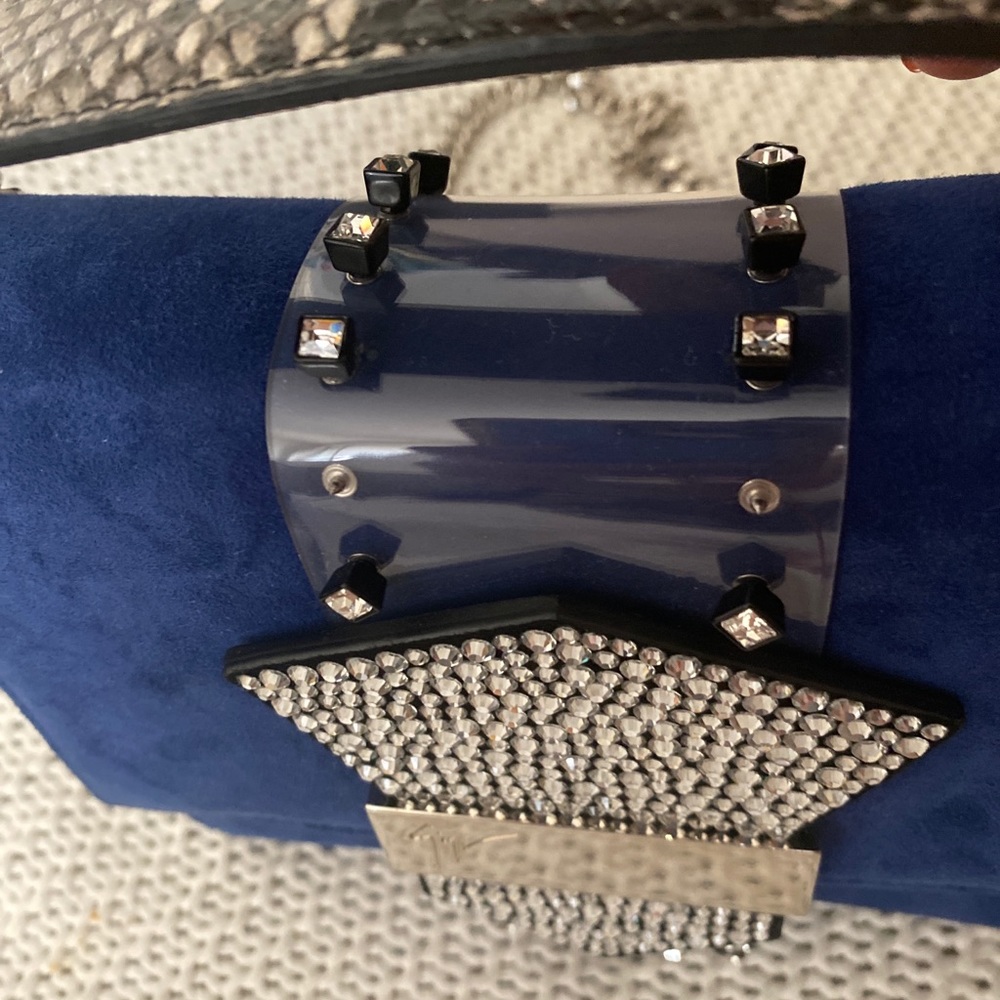 Giuseppe Zanotti 3 ways Suede Leather purse - Picture 12 of 15